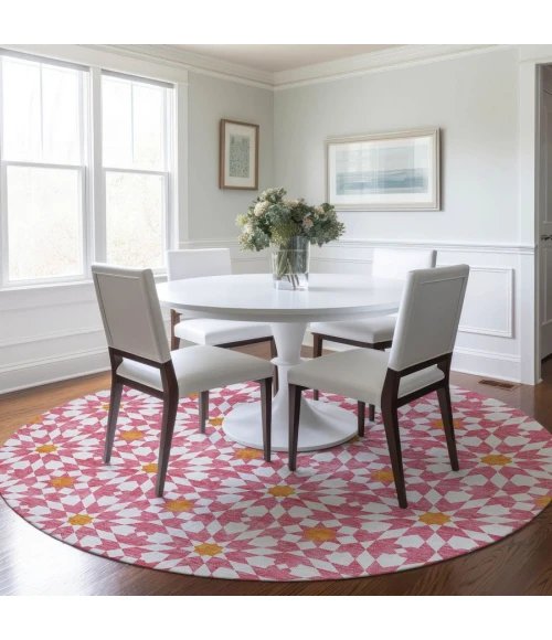 Addison Chantille ACN734-Pink 8 ft. X 8 ft. Round Rug
