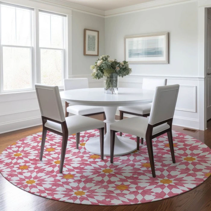 Addison Chantille ACN734-Pink 8 ft. X 8 ft. Round Rug
