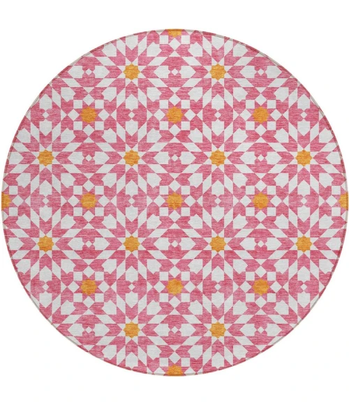 Addison Chantille ACN734-Pink 8 ft. X 8 ft. Round Rug
