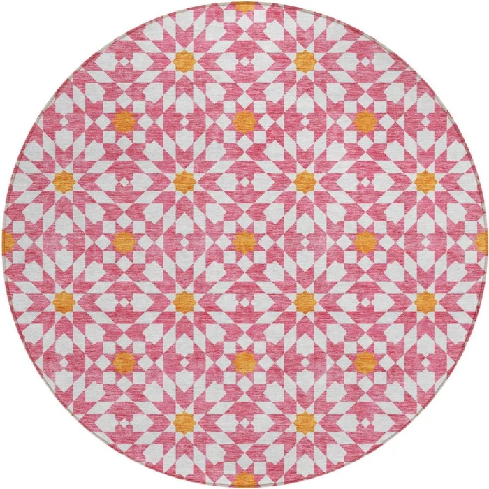 Addison Chantille ACN734-Pink 8 ft. X 8 ft. Round Rug