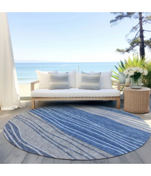 Addison Chantille ACN735-Blue 8 ft. X 8 ft. Round Rug