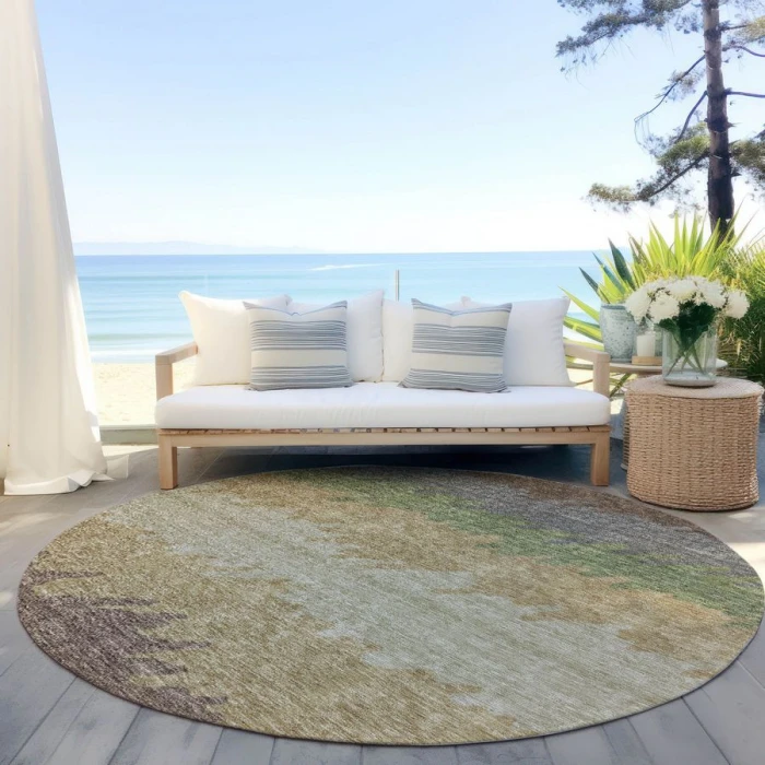 Addison Chantille ACN736-Chocolate 8 ft. X 8 ft. Round Rug
