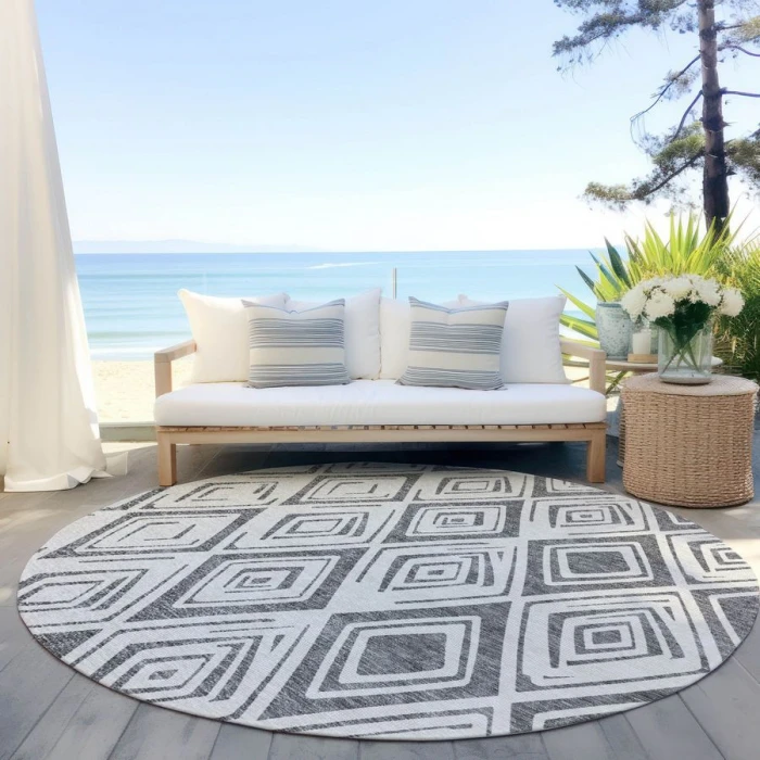 Addison Chantille ACN737-Gray 8 ft. X 8 ft. Round Rug