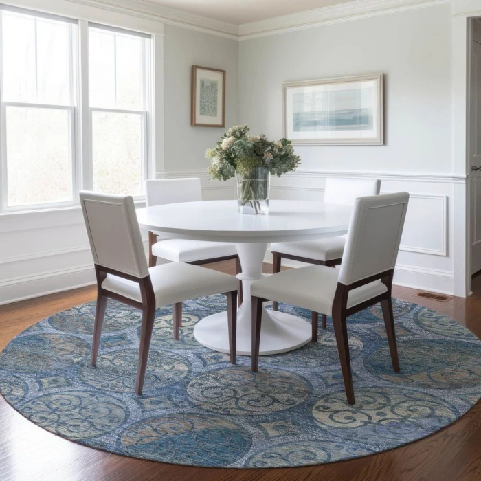 Addison Chantille ACN738-Blue 8 ft. X 8 ft. Round Rug