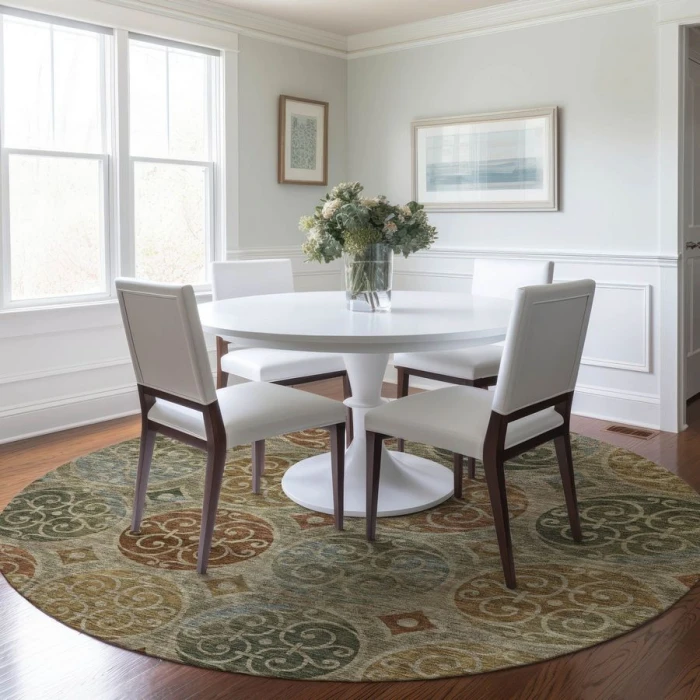 Addison Chantille ACN738-Taupe 8 ft. X 8 ft. Round Rug