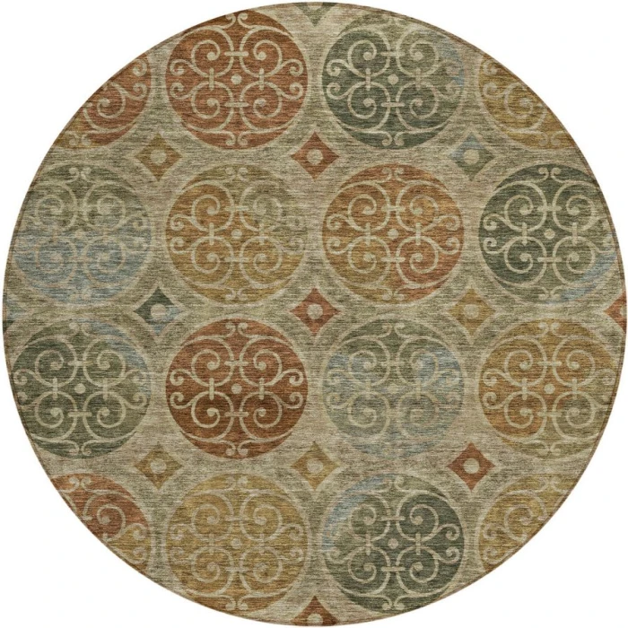 Addison Chantille ACN738-Taupe 8 ft. X 8 ft. Round Rug