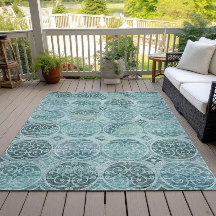 Addison Chantille ACN738-Teal 3 ft. X 5 ft. Rectangle Rug
