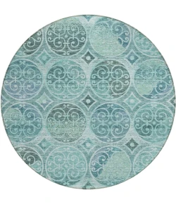 Addison Chantille ACN738-Teal 8 ft. X 8 ft. Round Rug