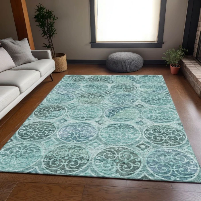 Addison Chantille ACN738-Teal 3 ft. X 5 ft. Rectangle Rug