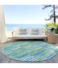 Addison Chantille ACN739-Aqua 8 ft. X 8 ft. Round Rug