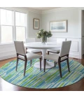 Addison Chantille ACN739-Aqua 8 ft. X 8 ft. Round Rug