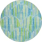 Addison Chantille ACN739-Aqua 8 ft. X 8 ft. Round Rug