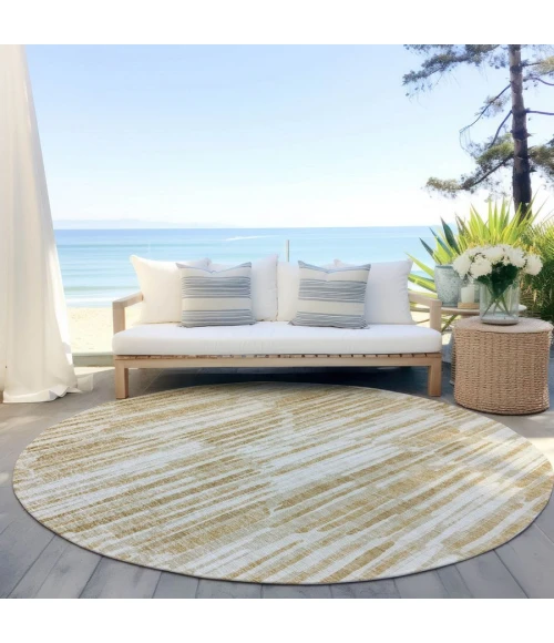 Addison Chantille ACN739-Gold 8 ft. X 8 ft. Round Rug