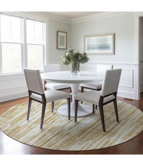 Addison Chantille ACN739-Gold 8 ft. X 8 ft. Round Rug