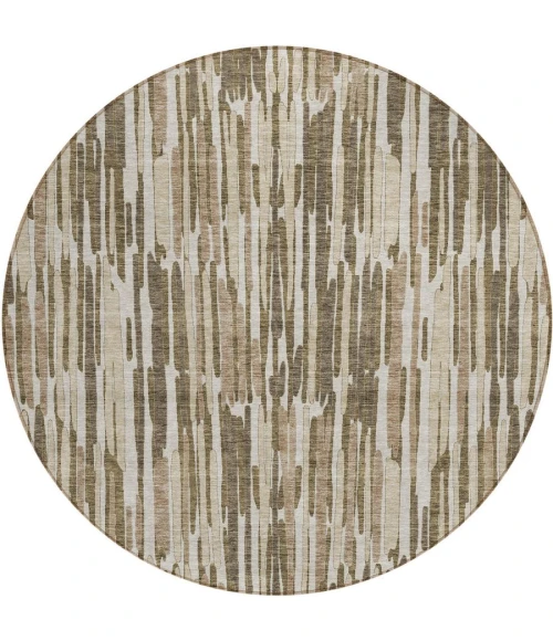 Addison Chantille ACN739-Mocha 8 ft. X 8 ft. Round Rug