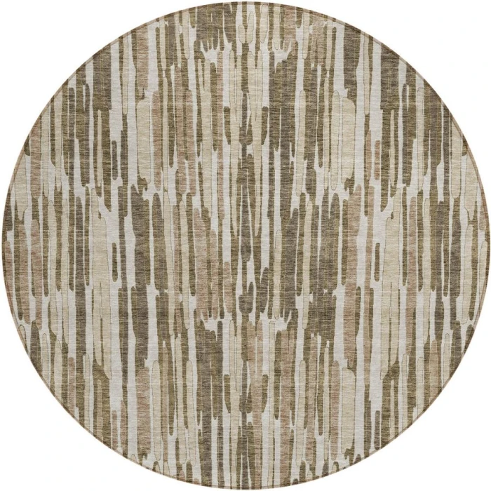 Addison Chantille ACN739-Mocha 8 ft. X 8 ft. Round Rug