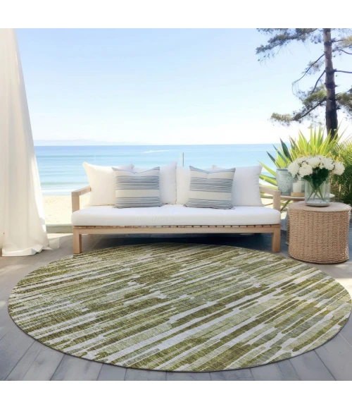 Addison Chantille ACN739-Olive 8 ft. X 8 ft. Round Rug
