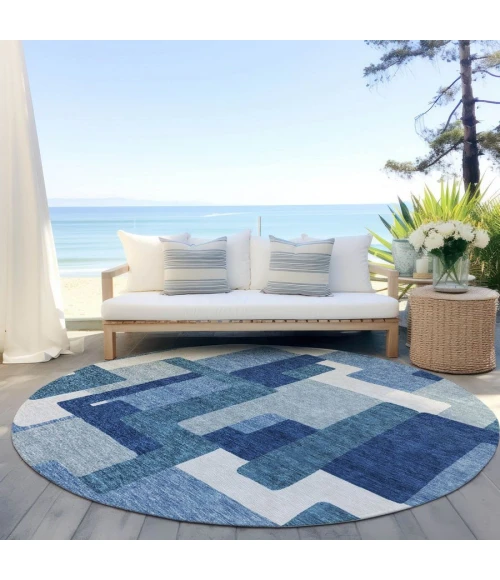 Addison Chantille ACN740-Blue 8 ft. X 8 ft. Round Rug