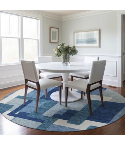 Addison Chantille ACN740-Blue 8 ft. X 8 ft. Round Rug