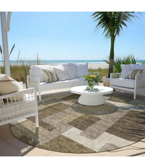 Addison Chantille ACN740-Brown 8 ft. X 8 ft. Round Rug