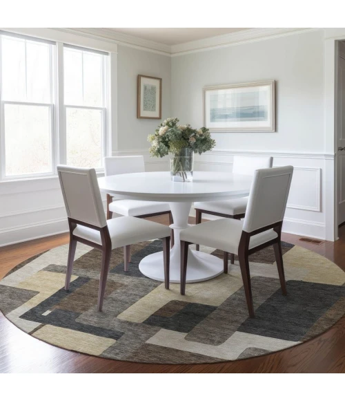 Addison Chantille ACN740-Chocolate 8 ft. X 8 ft. Round Rug