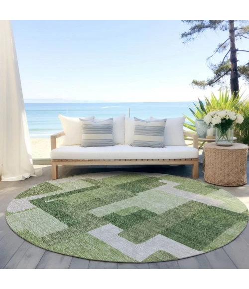 Addison Chantille ACN740-Green 8 ft. X 8 ft. Round Rug