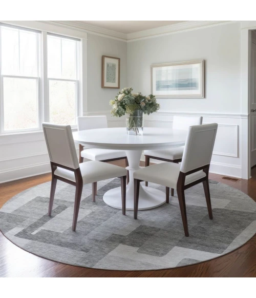 Addison Chantille ACN740-Silver 8 ft. X 8 ft. Round Rug