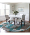 Addison Chantille ACN740-Teal 8 ft. X 8 ft. Round Rug