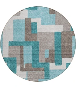 Addison Chantille ACN740-Teal 8 ft. X 8 ft. Round Rug