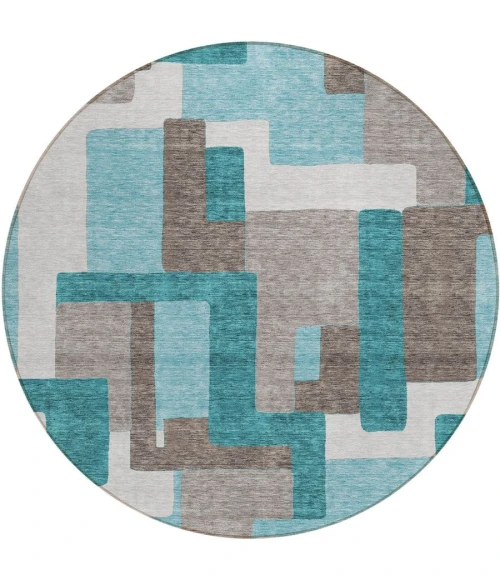Addison Chantille ACN740-Teal 8 ft. X 8 ft. Round Rug