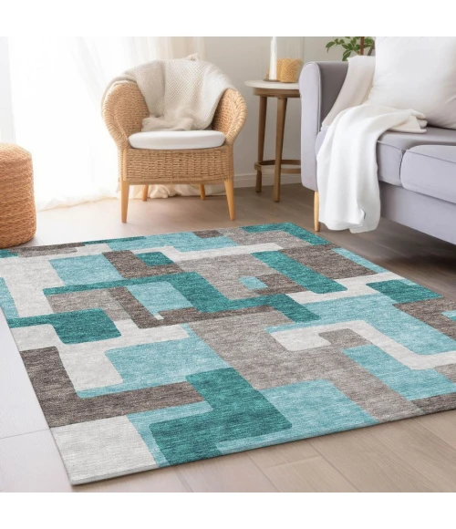 Addison Chantille ACN740-Teal 8 ft. X 10 ft. Rectangle Rug