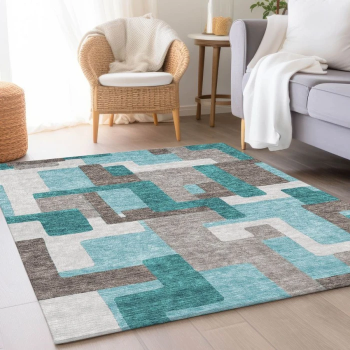 Addison Chantille ACN740-Teal 3 ft. X 5 ft. Rectangle Rug