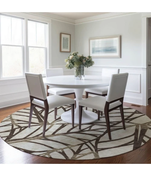 Addison Chantille ACN741-Chocolate 8 ft. X 8 ft. Round Rug