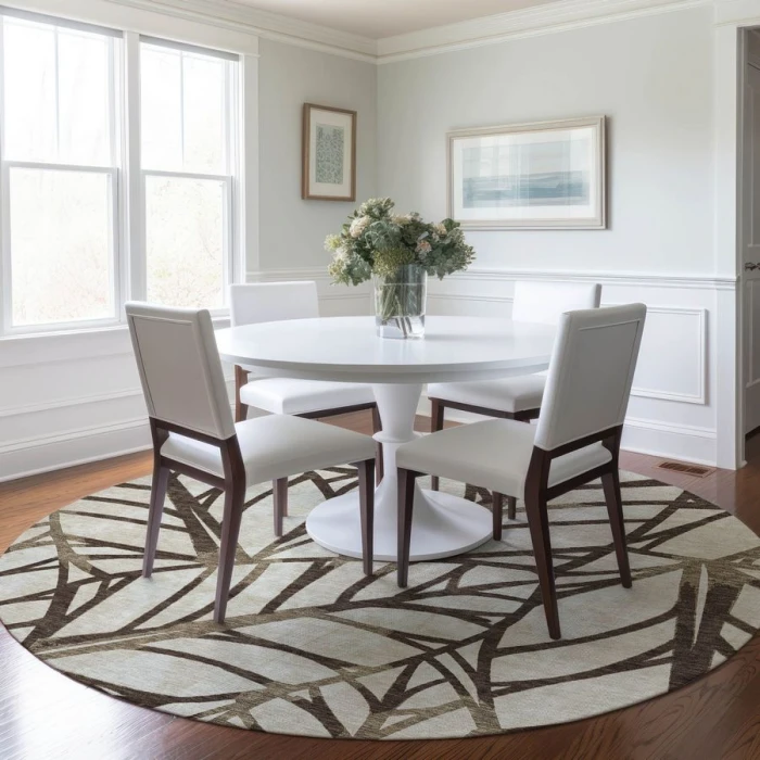 Addison Chantille ACN741-Chocolate 8 ft. X 8 ft. Round Rug