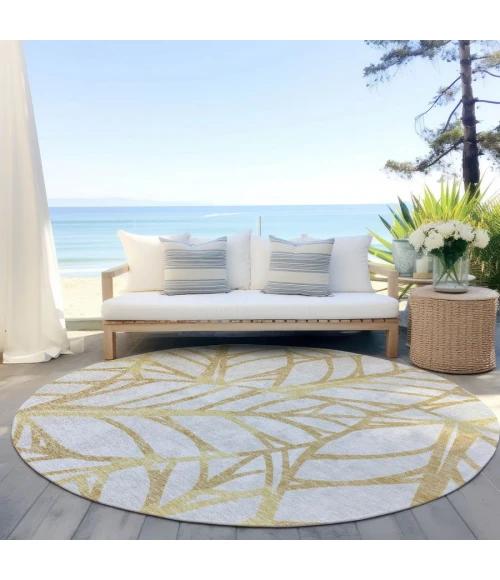 Addison Chantille ACN741-Gold 8 ft. X 8 ft. Round Rug