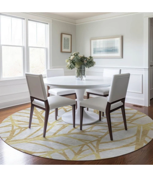 Addison Chantille ACN741-Gold 8 ft. X 8 ft. Round Rug