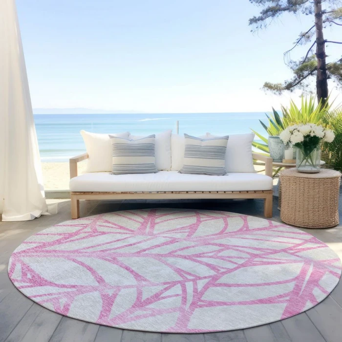 Addison Chantille ACN741-Pink 8 ft. X 8 ft. Round Rug