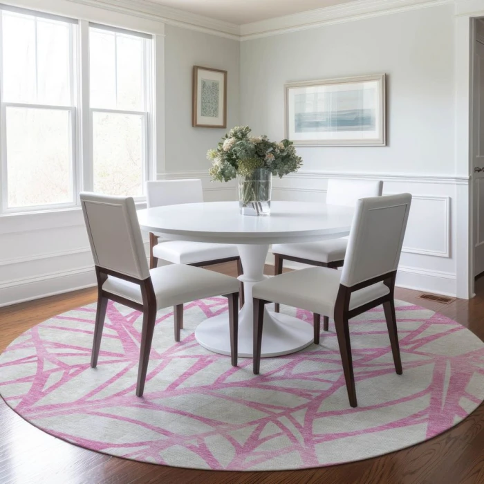 Addison Chantille ACN741-Pink 8 ft. X 8 ft. Round Rug