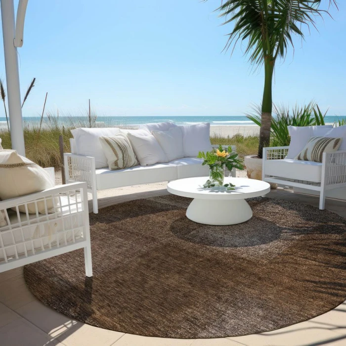 Addison Chantille ACN742-Chocolate 8 ft. X 8 ft. Round Rug
