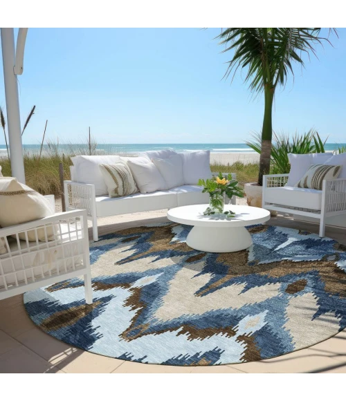 Addison Chantille ACN743-Blue 8 ft. X 8 ft. Round Rug