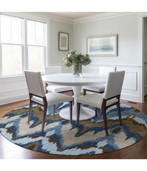 Addison Chantille ACN743-Blue 8 ft. X 8 ft. Round Rug