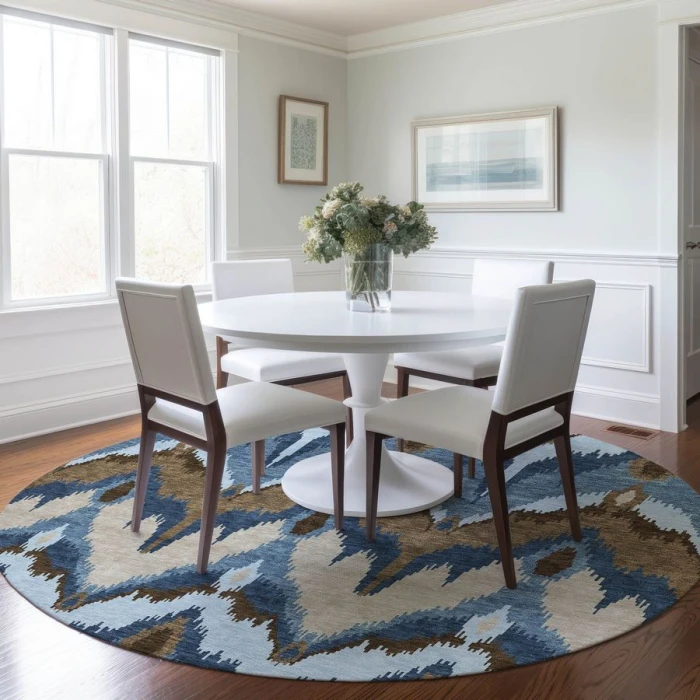 Addison Chantille ACN743-Blue 8 ft. X 8 ft. Round Rug