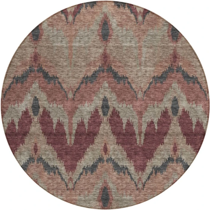 Addison Chantille ACN743-Burgundy 8 ft. X 8 ft. Round Rug