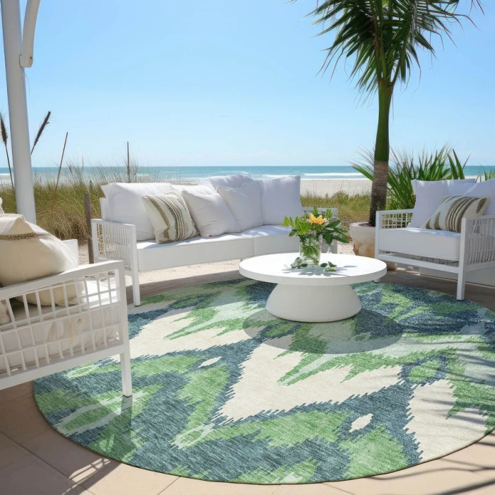 Addison Chantille ACN743-Green 8 ft. X 8 ft. Round Rug