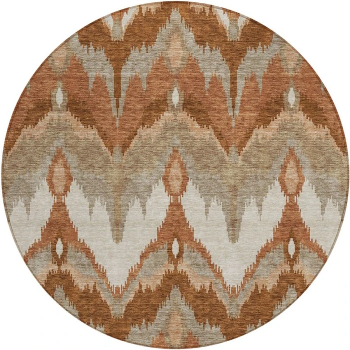 Addison Chantille ACN743-Paprika 8 ft. X 8 ft. Round Rug