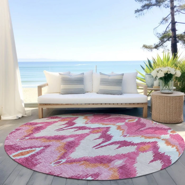 Addison Chantille ACN743-Pink 8 ft. X 8 ft. Round Rug