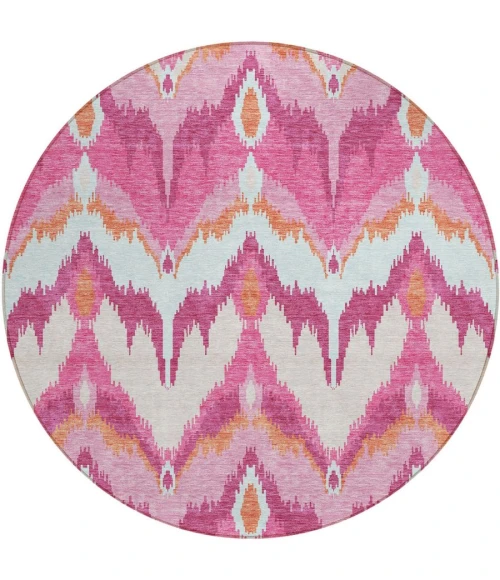 Addison Chantille ACN743-Pink 8 ft. X 8 ft. Round Rug