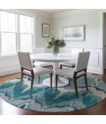 Addison Chantille ACN743-Teal 8 ft. X 8 ft. Round Rug