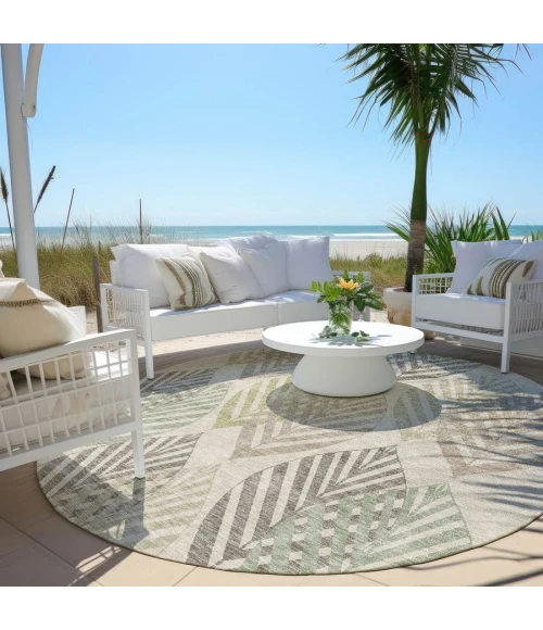 Addison Chantille ACN744-Beige 8 ft. X 8 ft. Round Rug