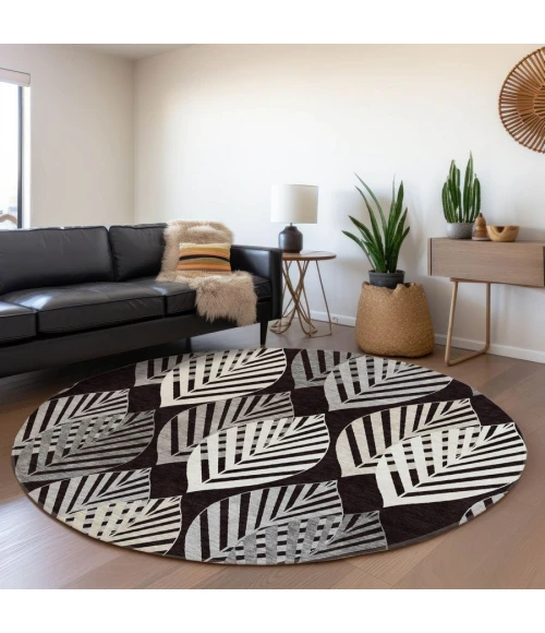 Addison Chantille ACN744-Black 8 ft. X 8 ft. Round Rug